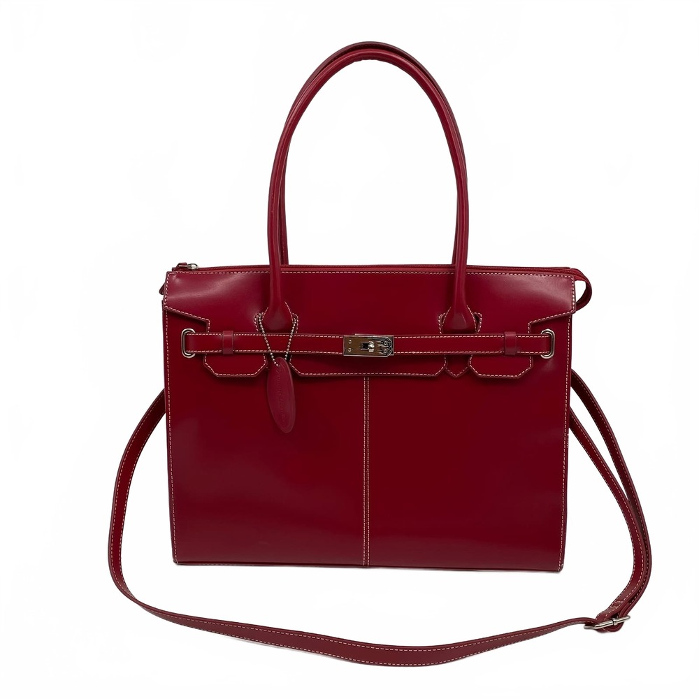 Wilsons Leather Red Leather Top Handle Shoulder Bag | OS Women’s